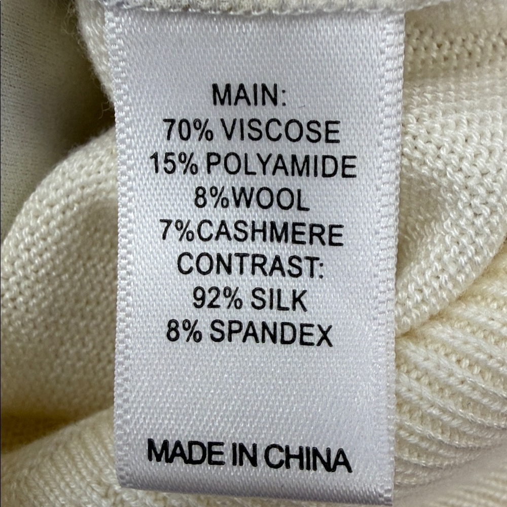 St. John Ivory Cardigan with Blue & Olive Floral Print - Picture 5 of 5